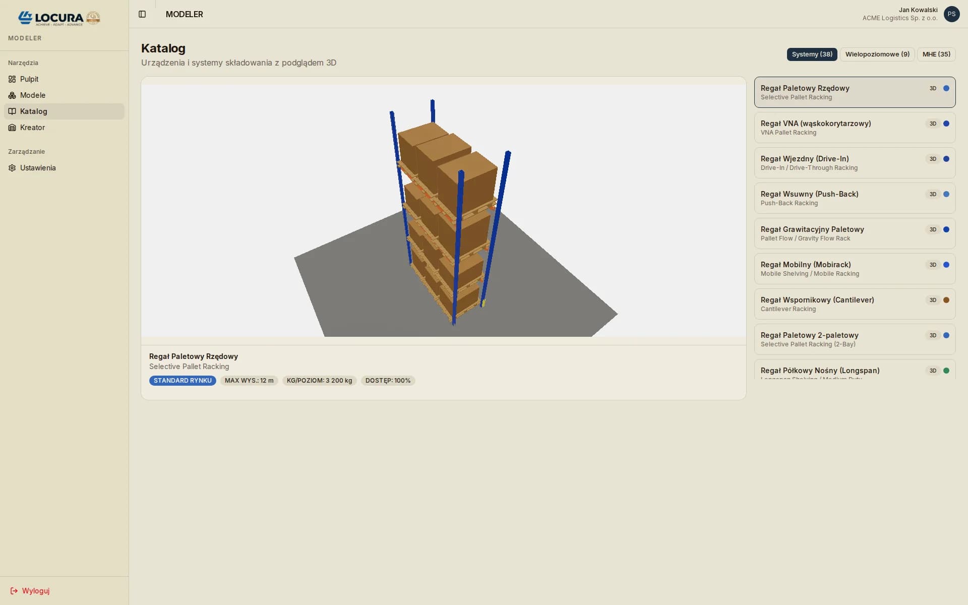 MODELER - Katalog wyposażenia