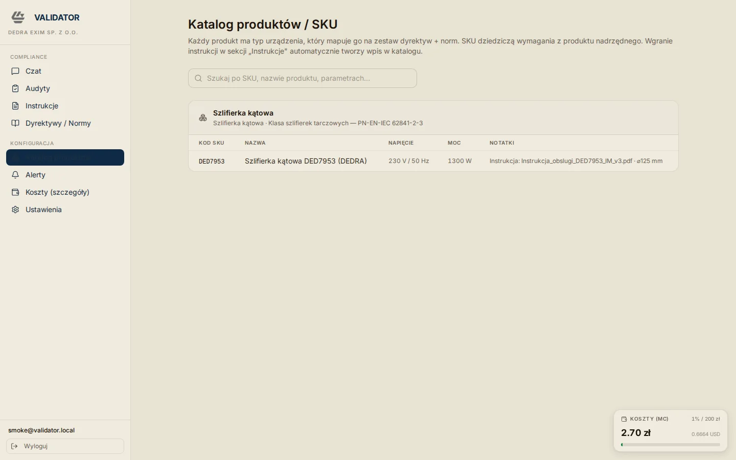 Katalog produktów